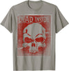 Scary Halloween Statement Costumes Dead Inside Skull scary Halloween T-Shirt - Slate Grey