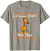 My Spirit Animal Is A Grumpy Giraffe Who Slaps Funny T-Shirt - Red