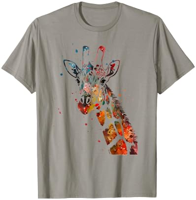 Giraffe Watercolor Design Funny for Giraffe Lovers T-Shirt