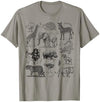 Vintage Safari Animals Shirts & Gifts Minimalist Collage 90s Retro Vintage Safari Animals Jungle T-Shirt - White