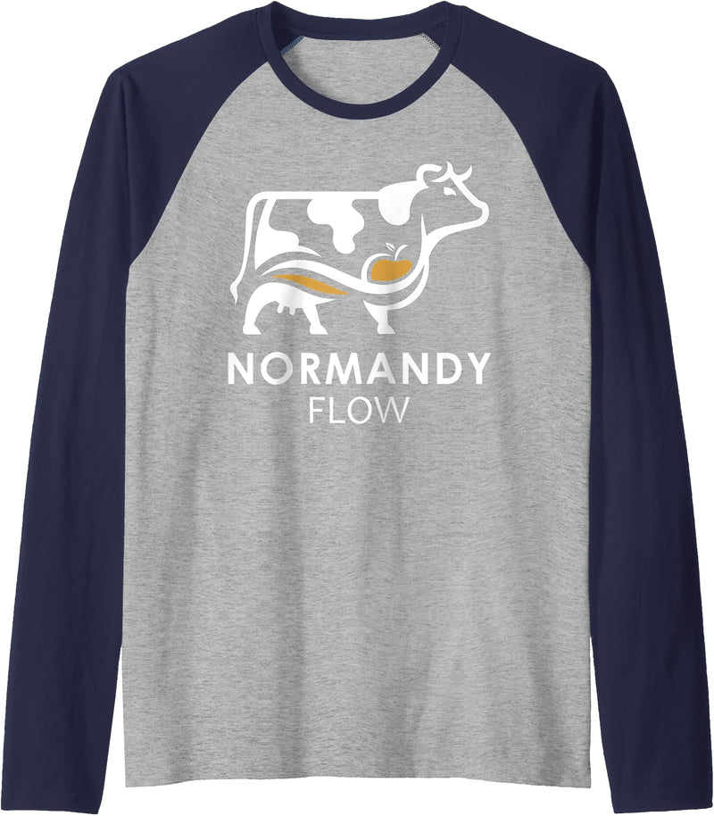 Normandy France Cow Cider Tradition Culture French Normandy Flow Norman Cow and Cider France French Culture Raglan Baseball