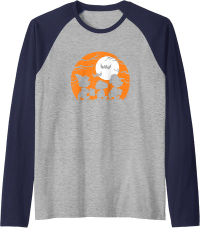 Peanuts - Halloween - Trick Or treat Silhouettes Raglan Baseball Tee