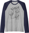 Disney Lion King Simba Portrait Panels Raglan Baseball Tee - Navy Blue/Athletic Heather
