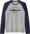 Oregon Bear Gift Tees Oregon Bear Shirt | Crater Lake National Park Gift Raglan Baseball Tee - Navy Blue/Athletic Heather