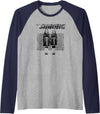 The Shining Twins Maze Raglan Baseball Tee - Navy Blue/Athletic Heather