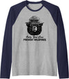 Smokey Bear Only You Can Prevent Wildfires Fire Prevention Raglan Baseball Tee - Navy Blue/Athletic Heather
