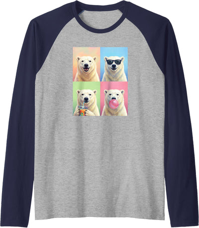Polar Bears Funny Polar Bear Raglan Baseball Tee