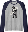 Retro Vintage California Flag Bear Shirt I Love California Shirt Art-Retro Vintage Cali Pride Bear Raglan Baseball Tee - Navy Blue/Athletic Heather