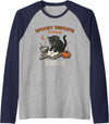 Spooky Biscuits Club Halloween Cat Lover Women Men Retro Funny Spooky Biscuits Club Cat Lovers Pastry Halloween Raglan
