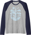 Polar Bear Arctic Tundra Wildlife Nature Lover Polar Bear Arctic Wilderness Nature Scene Wildlife Lover Raglan Baseball Tee - Navy Blue/Athletic Heather