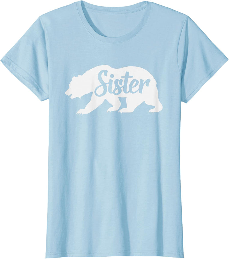 Matching Family Bear Gifts Sister Bear To Go With Mama and Papa Bear T-Shirt - Baby Blue