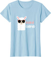 funny Mama Llama Co. Mama Llama, llama wearing sunglasses gift for women T-Shirt - Baby Blue