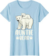 Polar Bear Family Art Creations Auntie Bear and Cub Polar Bear T-Shirt - Baby Blue