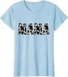 Cow Print Designs for the whole Family Mama Cow Pattern Cow Print T-Shirt - Baby Blue