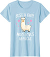 Cute Alpaca Llama Lover Clothing Gifts For Women Just A Girl Who Loves Alpacas Funny Alpaca Gifts for Girls T-Shirt - Baby Blue