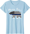 TourisTeez for Mama Bear Women Police Flag Womens MAMA BEAR | Police Flag Womens Police Mom Gift T-Shirt - Baby Blue