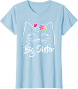 Best Cat Humor Tees & Gifts Big Sister Cute Kitty Cat Lover Pets T-Shirt