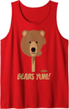 Gay Bear & Cub Woof Shirt Co Gay Woof, Grr, Growl Bears, Cubs & Otters LGBTQ Gay Pride Tank Top - Red
