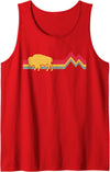 Buffalo Bison Retro Style Vintage Funny Shirt Shop Buffalo Bison Retro Style Vintage Funny 70s 80s Men Women Tank Top - Red