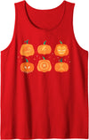 Marvel Halloween Avengers Pumpkin Characters Grid Tank Top - Red