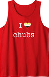 Gay Chub T-shirts I Love Chubs Design for Gay Men Bears who Love Chubs Tank Top - Red