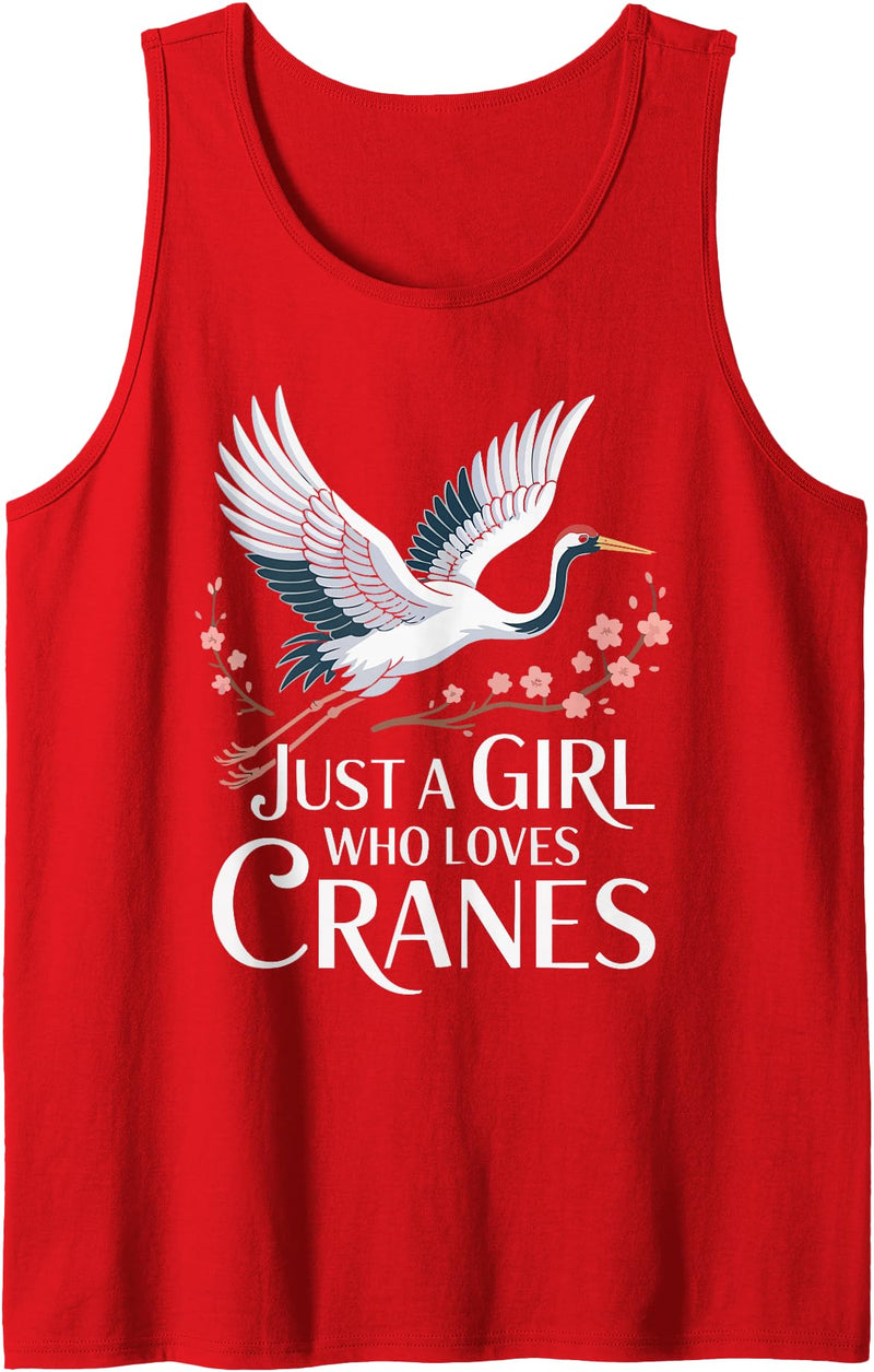 Sandhill Crane Birding Bird Lover SteMi Apparel Sandhill Crane Bird Lover Birdwatching Ornithology Birder Tank Top - Red