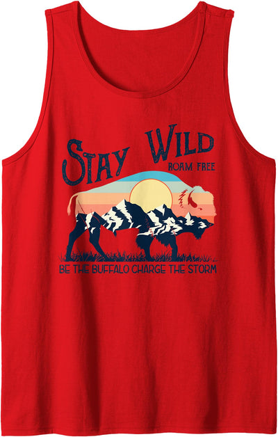 Buffalo Bison National Park Wild Animal Lover W4mx Retro Tank Top