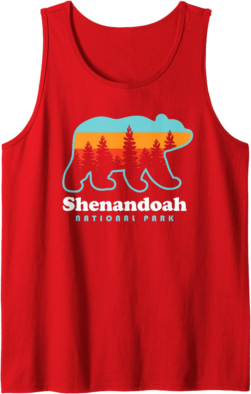 Shenandoah National Park Hiking Shenandoah National Park Bear Shenandoah Valley Tank Top - Red