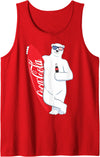 Coca-Cola American Flag Polar Bear Surfer Tank Top - Red