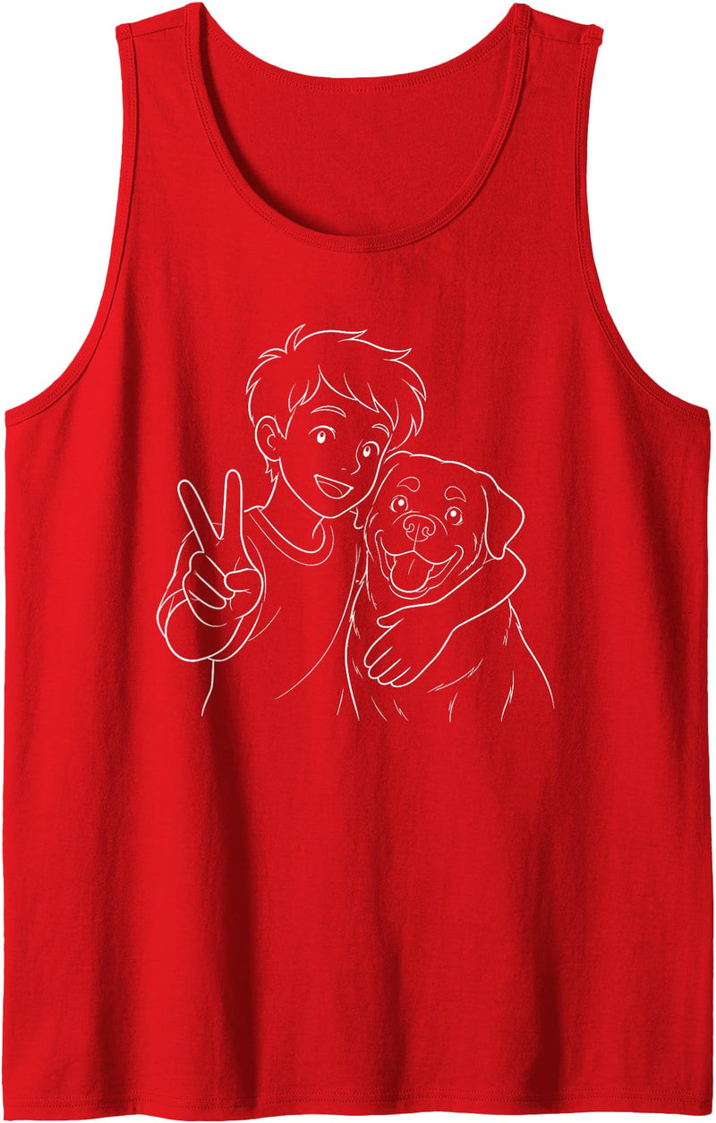 Polar Bear Art Animal Lovers Outfit Polar Bear Art Polar Bear Animal Memories for Men Boy Youths Tank Top - Red
