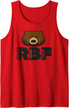 Bearsleeve Mens RBF Resting Bear Face Bear Pride Tank Top - Red
