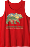 Save Our Parks Resist National Parks Bear Apparels Resist Save Our Parks National Park Bear Nature Protection Tank Top - Red