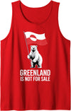 Arctic Polar Bear Greenland Protest Greenland is Not for Sale Arctic Polar Bear Tank Top - Red
