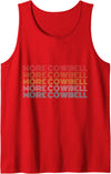 More Cowbell Shirt Vintage Retro Apparel Retro Vintage More Cowbell Tank Top - Red