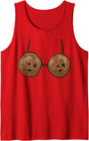 Lustige Kokosnuss Geschenke Coconut Summer Coconuts Bra Funny Coconut Tank Top - Red
