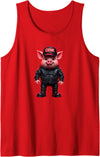 Jay Moe Design I Love Pigs! Fun, Funny, Bold, OINK, Sexy, Gay, Daddy Tank Top - Red