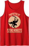 Flying Monkeys and Witch Costume Shirt Shop Protected Wizard of OZ Wicked Witch Get My Flying Monkeys Tank Top - Red