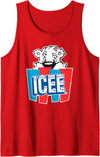 ICEE Bear Peeking Behind Logo Tank Top - Red