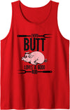 Funny Pig Roast Gifts Every Butt Loves A Good Rub Pig Pork Barbecue Tank Top - Red