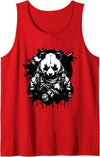 Panda Gifts For Panda Lovers - Cute Panda Bear Determined Tactical Panda - Not so Fluffy and Harmless Tank Top - Red