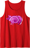Tie Dye Pig Tee co Pink Pig Tie Dye T Shirt 60s 70s Hippie Psychedelic Tank Top - Red