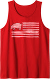Symbolizes Roasts Hog Meat Sweet Bacon Clothing Sweet Salted Smoke Meaty Pig Flag Artwork Bacon Tank Top - Red