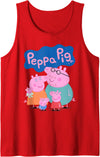 Peppa Pig 20th Anniversary Whole Family Portrait Tank Top - Red