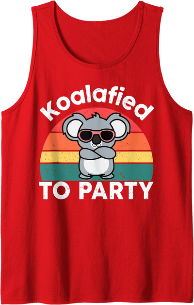 Cute koalafied shirt to party men kids boys girl women koala Tank Top