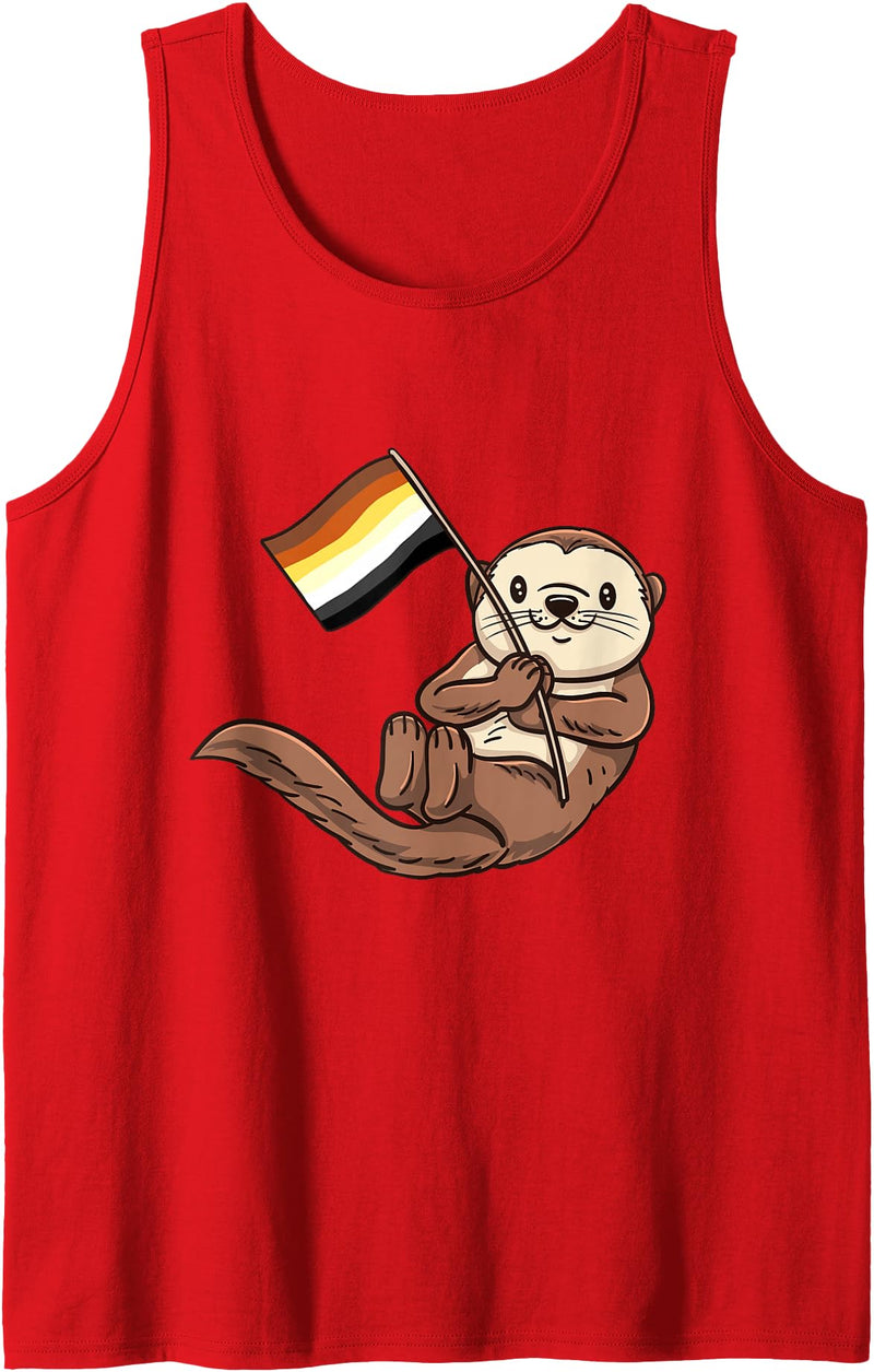 Gay Bear Sea Otter Gay Bear Pride Tank Top - Red