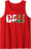 California Republic Flag Souvenir Novelty Gift California Flag Cali Home Love Men Women Kids Tank Top - Red