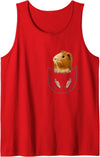Funny Cavy Breeder Guinea Pig Accessories Clothes Cute Pocket Guinea Pig Lover Owner Stuff Peeg Cavy Piggy Tank Top - Red