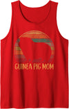 Cute Guinea Pig Lover HD0 Guinea Pig Retro Vintage Guinea Pig Mom Tank Top - Red