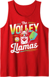 CharlIan Minds - LlamaLovers The Volley Llamas Pickleball Funny Llama Tank Top - Red