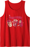 Halloween shirt Let's Watch Horror Movies Funny Halloween Costume Tank Top - Red